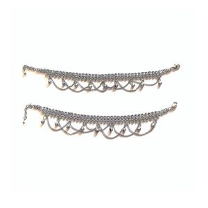 New 2 Fun Anklets or Bracelets Silver Chain Bells